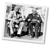 Photograph of Theodore Roosevelt and Winston Churchill
